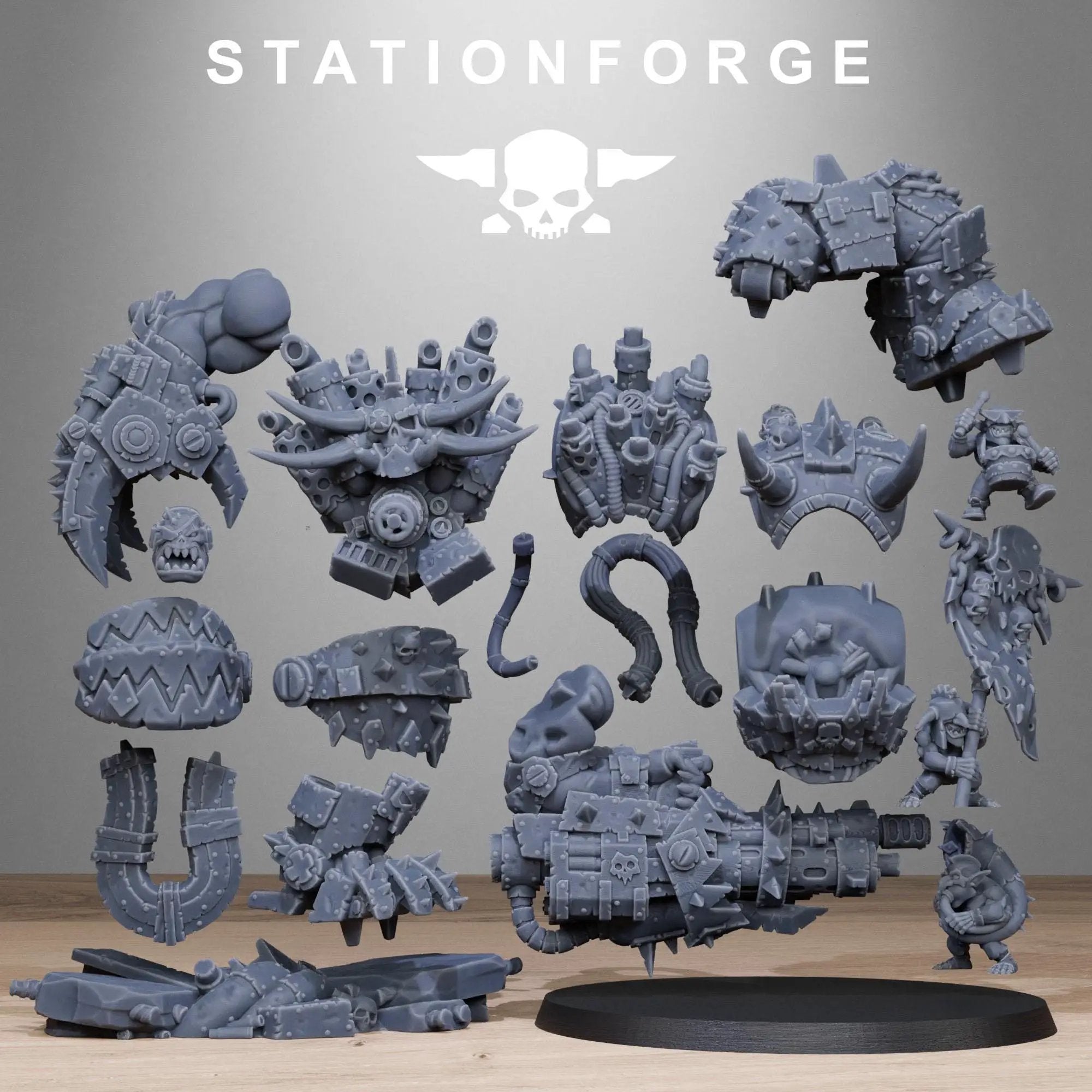 3D Printed Da Grandest Orkaz Nutta by StationForge Miniatures by Last Hope Miniatures