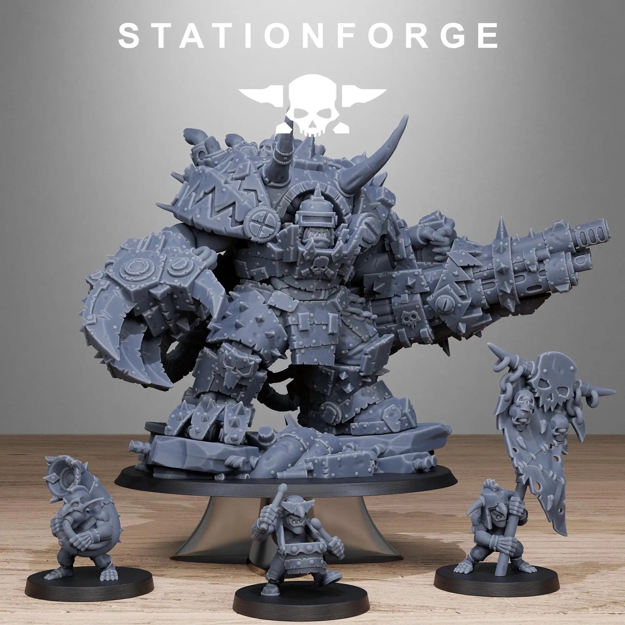 3D Printed Da Grandest Orkaz Nutta by StationForge Miniatures by Last Hope Miniatures