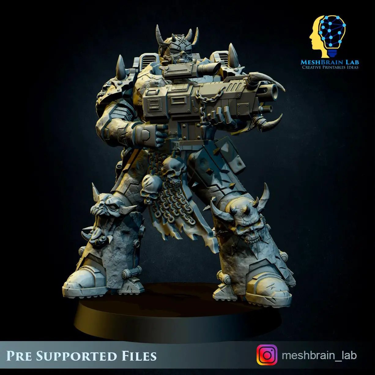 3D printed Doom Marine squad figurines by Last Hope Miniatures, detailed sci-fi miniatures for tabletop gaming.