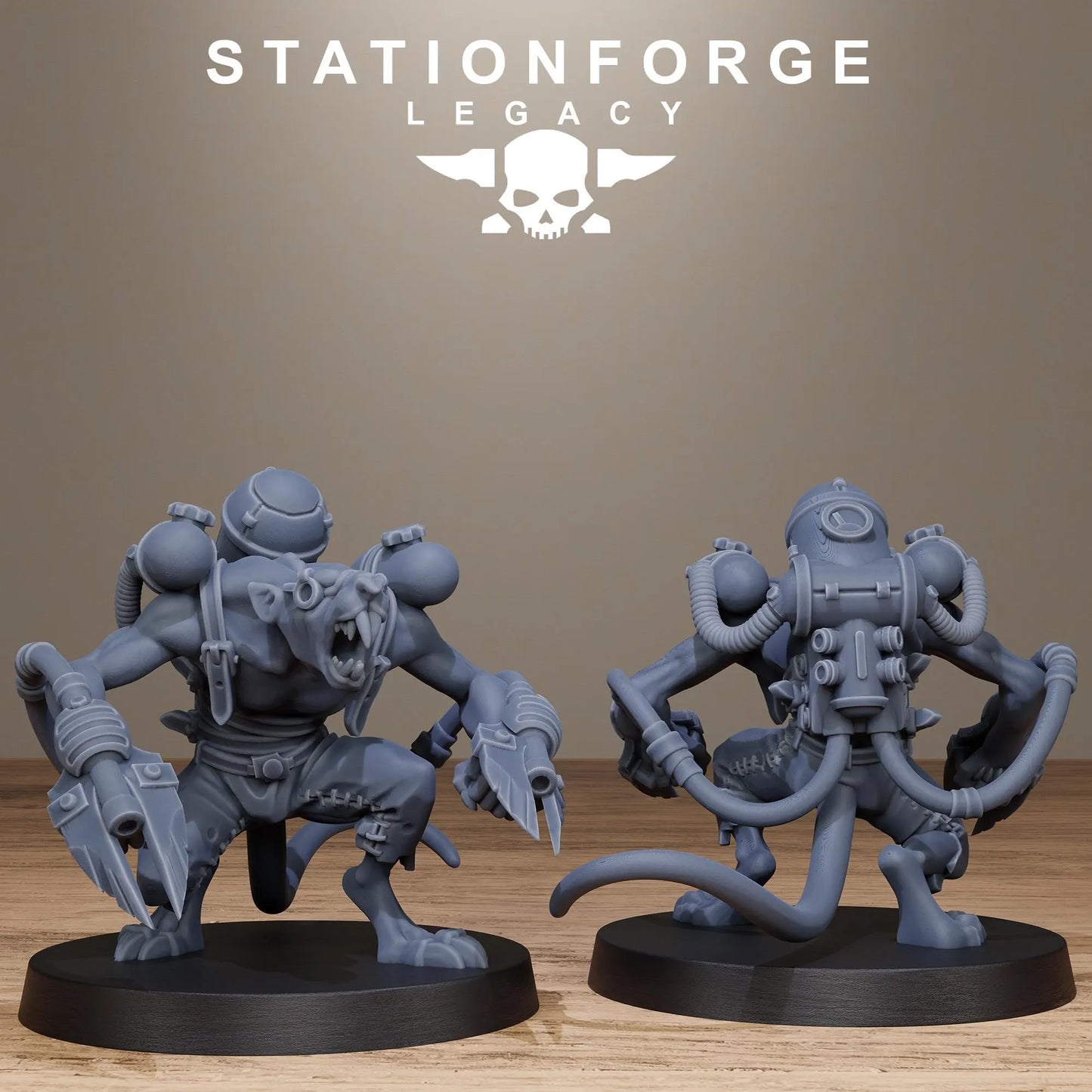 3D Printed Rotfang Infantry by Stationforge Legacy Miniatures