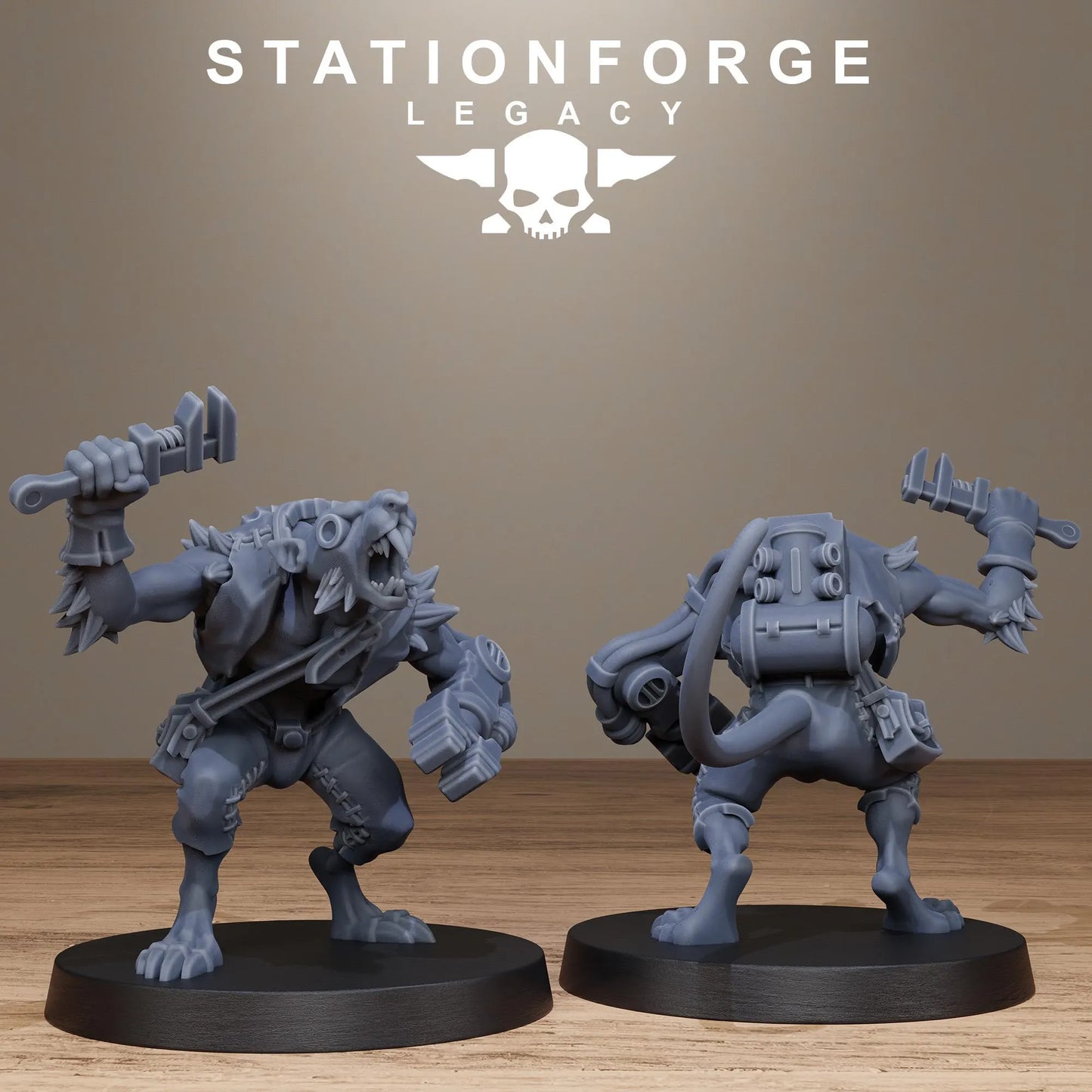3D Printed Rotfang Infantry by Stationforge Legacy Miniatures