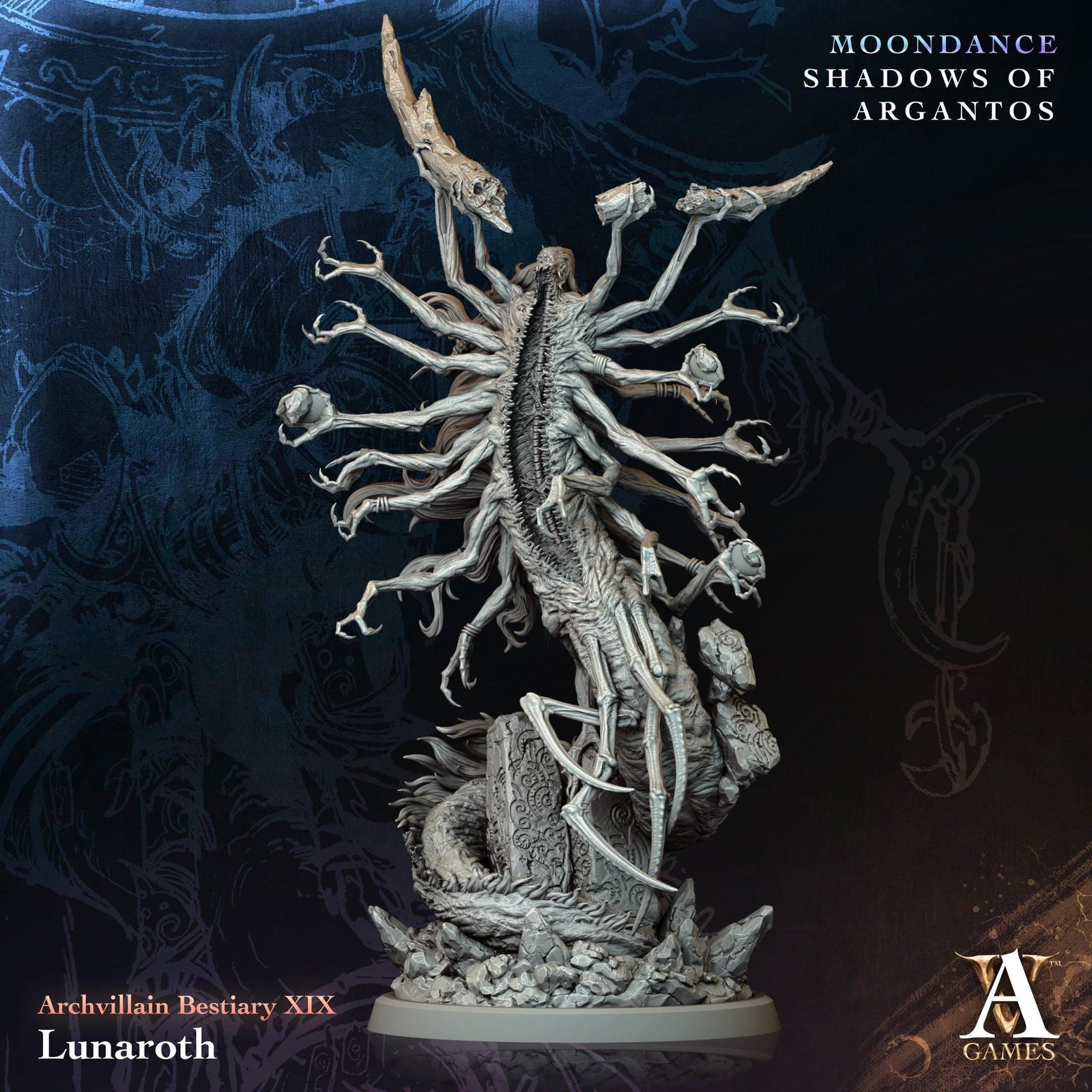 3D Printed Lunaroth by Archvillain Games by Last Hope Miniatures