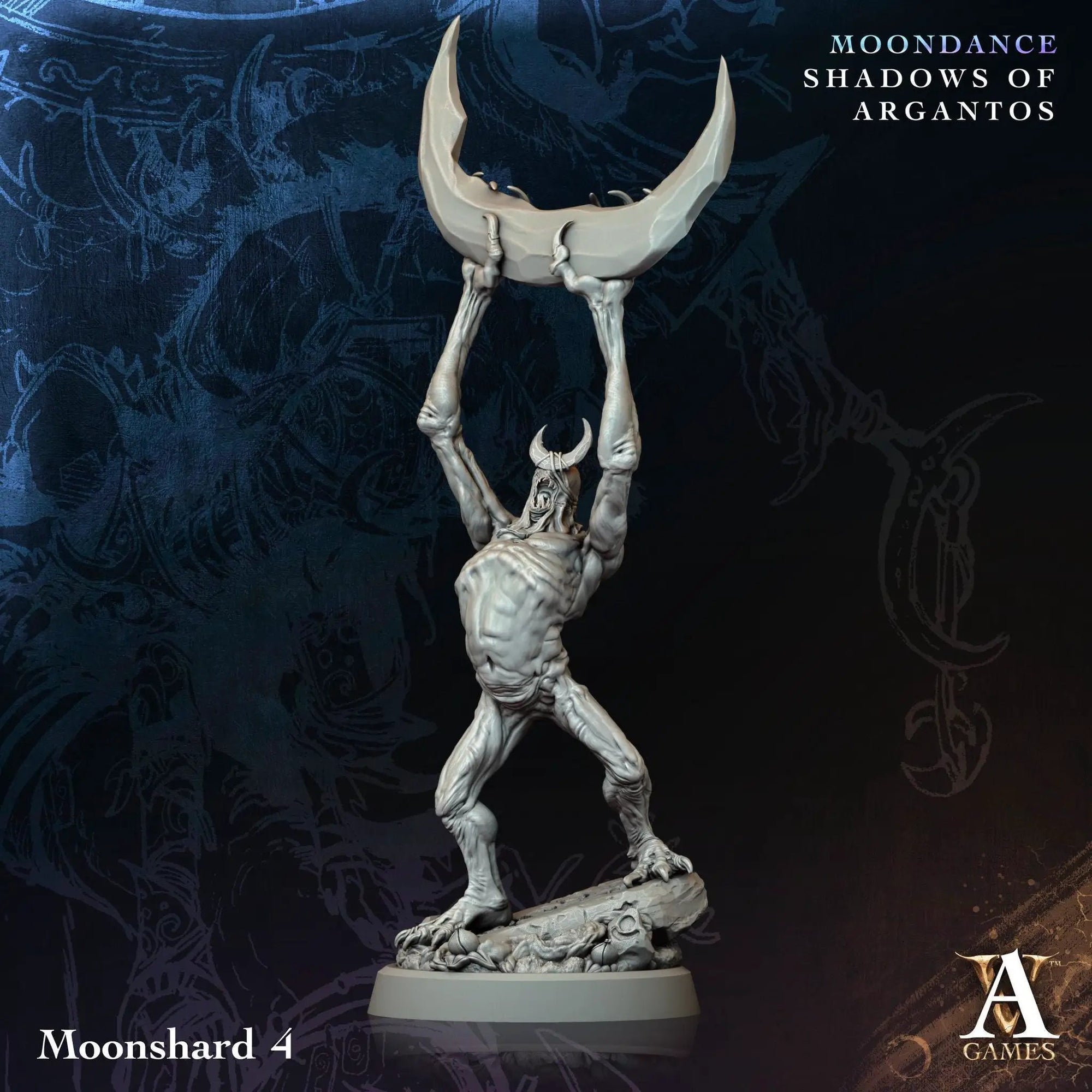 3D printed Moonshards miniatures by Last Hope Miniatures for Archvillain Games, detailed fantasy terrain pieces.