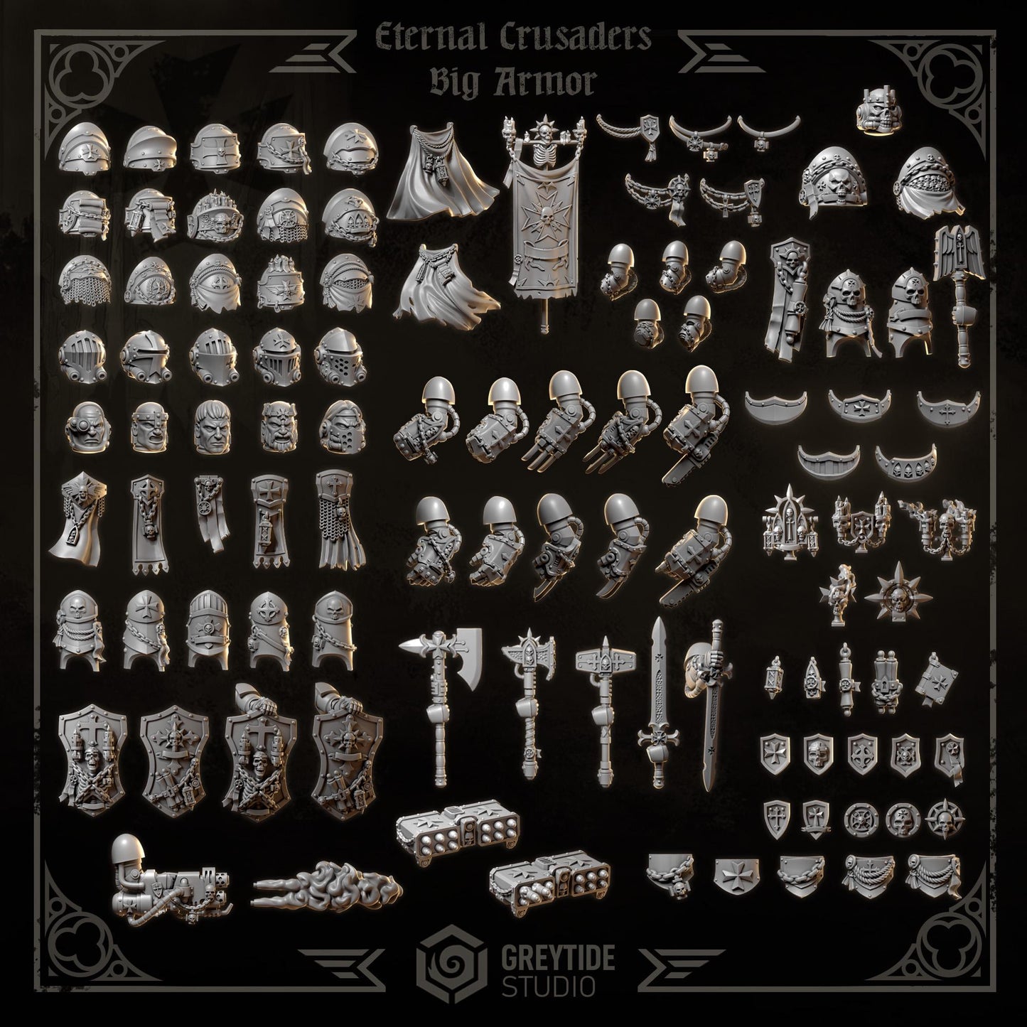 3d Printed Eternal Crusader Shoulderpads #1 by Greytide Studio