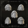3D printed Eternal Crusader Shoulderpads #3 by Greytide Studio, detailed miniature armor accessories for tabletop gaming.