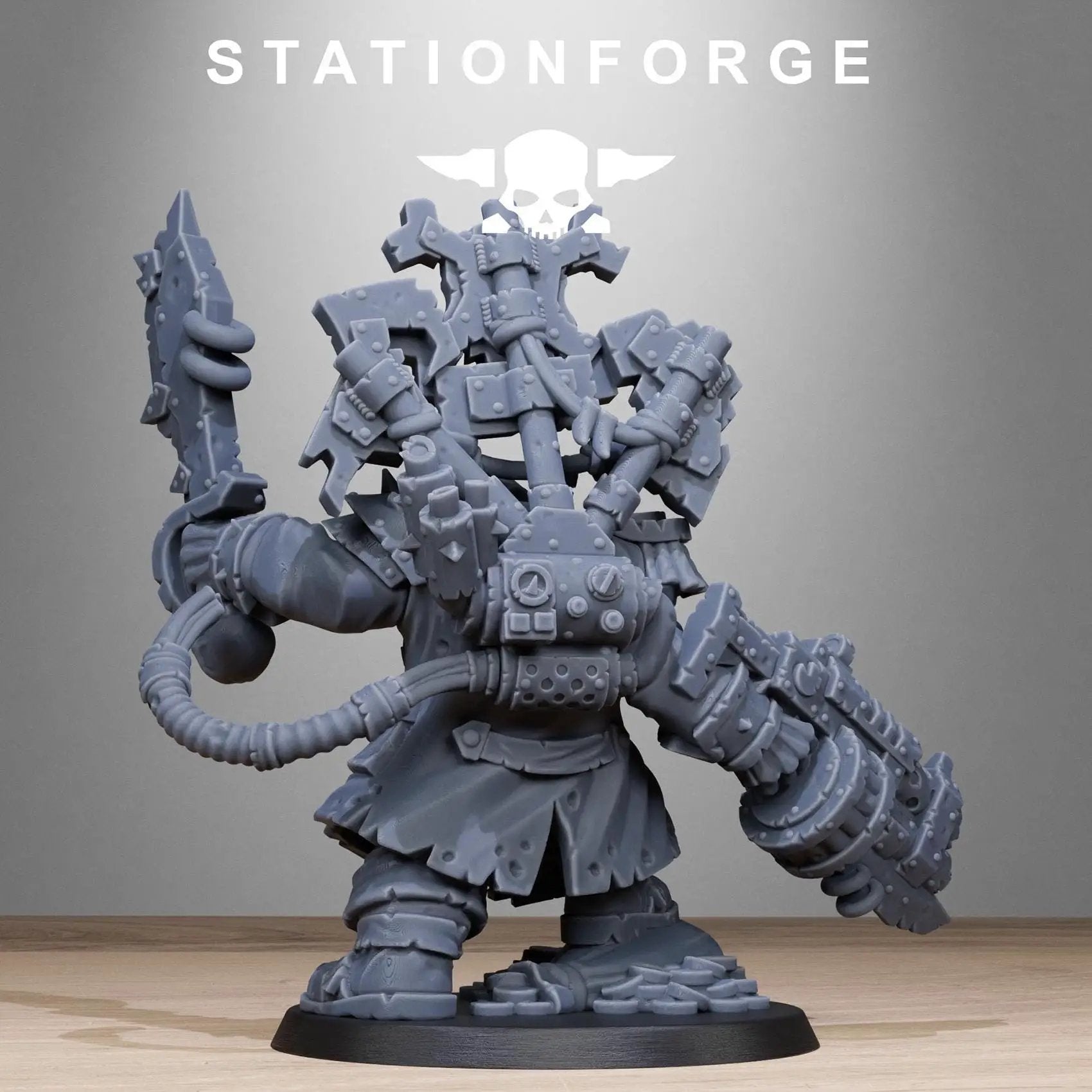 3D Printed Orkaz Pirate Boss by StationForge Miniatures by Last Hope Miniatures