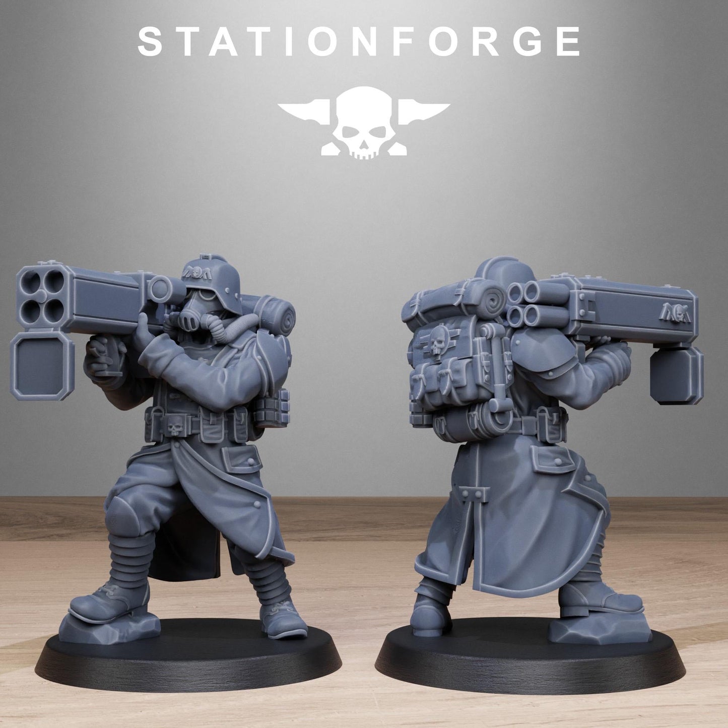 3D Printed GrimGuard Rocketeers by StationForge Miniatures