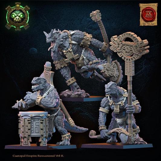 3d Printed Dragon Elder Command Group by Lost Kingdom Miniatures