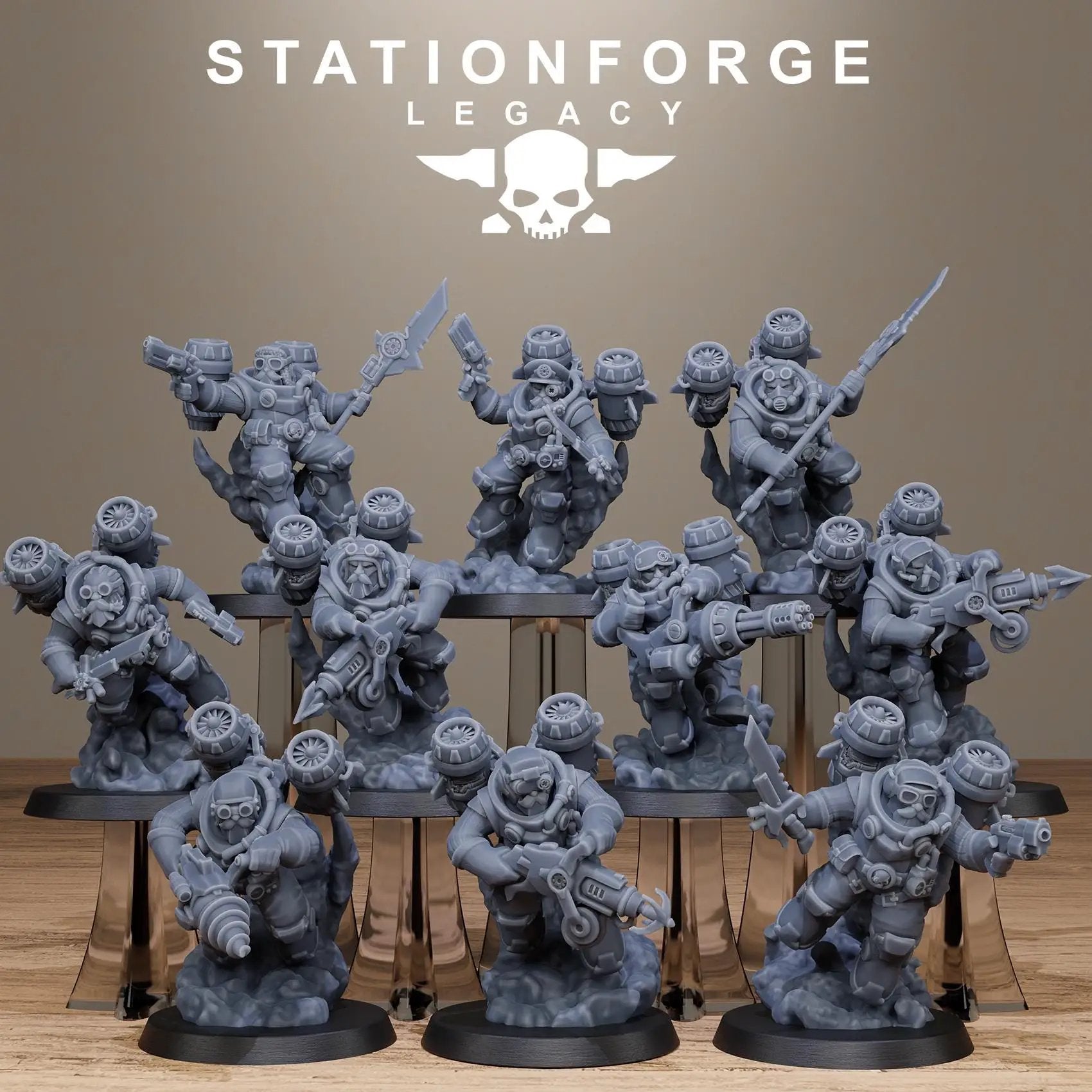 3D Printed Ironvale Skyreapers by StationForge Miniatures by Last Hope Miniatures