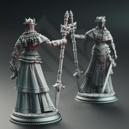 3D Printed Half-Elf War Maiden Cleric by DM Stash