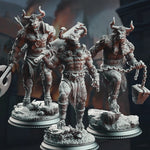 3D printed Minotaur Warrior miniature by Last Hope Miniatures from DM Stash featuring detailed horns and muscular build.