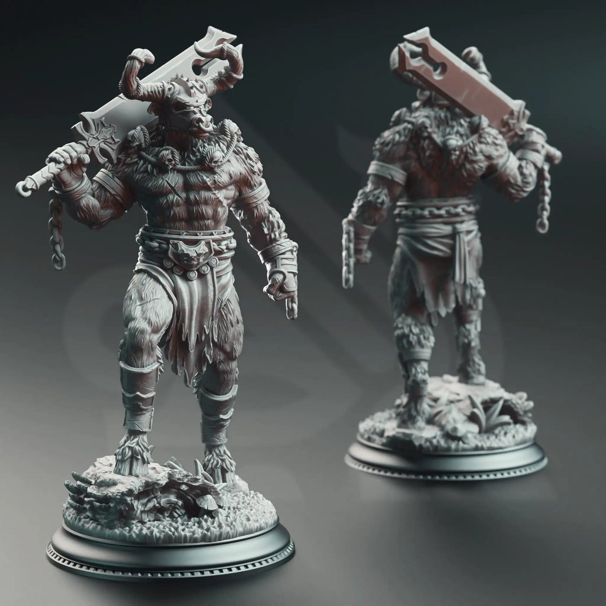 3D printed Minotaur Warriors miniature by Last Hope Miniatures from DM Stash, featuring detailed sculpted minotaur figures in fantasy style.