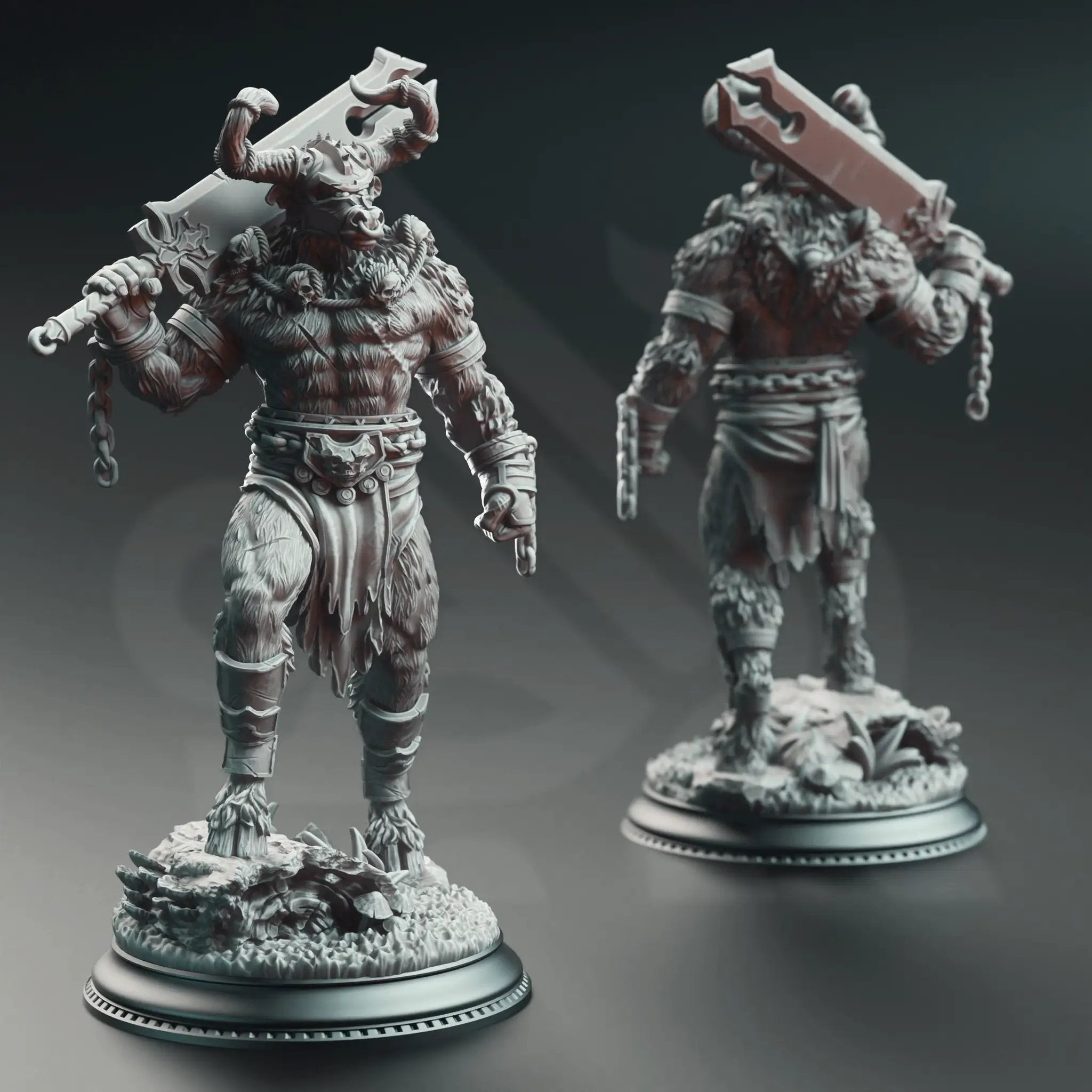 3D printed Minotaur Warriors miniature by Last Hope Miniatures from DM Stash, featuring detailed sculpted minotaur figures in fantasy style.
