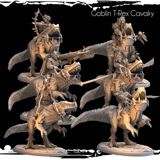 3D Printed Goblin T-Rex Cavalry by Monolith Arts