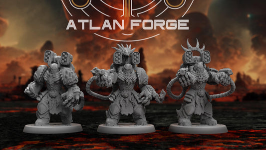 3d Printed Dragon Aegis Incandescents x3 by Atlan Forge Miniatures