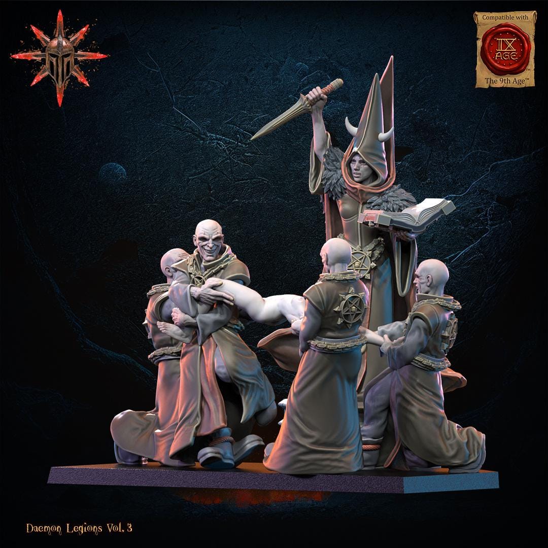 3D Printed Chaos Cultist Sacrifice by Lost Kingdom Miniatures