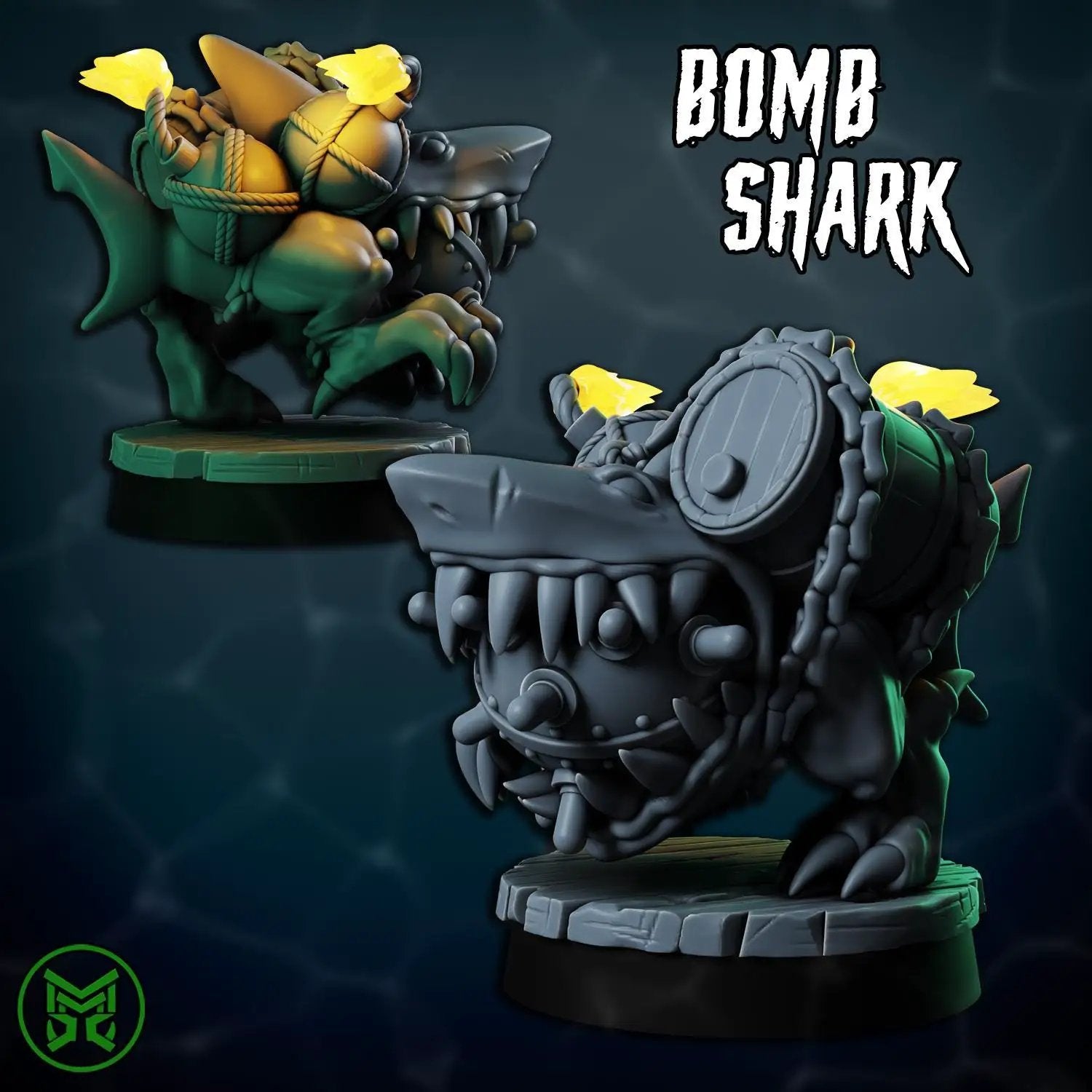 3D printed Ork Commandos miniatures by Last Hope Miniatures, showing detailed green orc figures with weapons and camouflage gear.