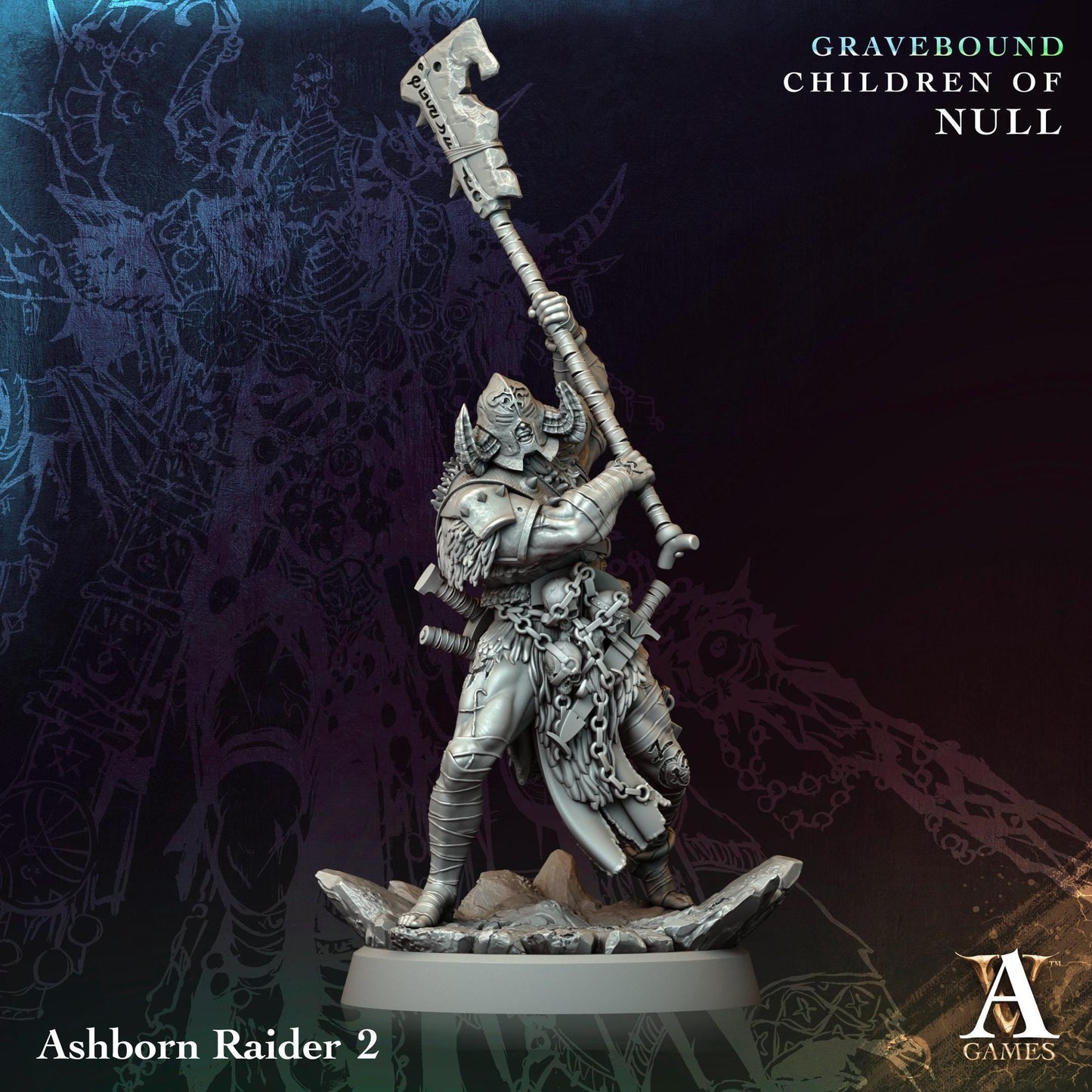 3D Printed Ashborn Raiders by Archvillain Games