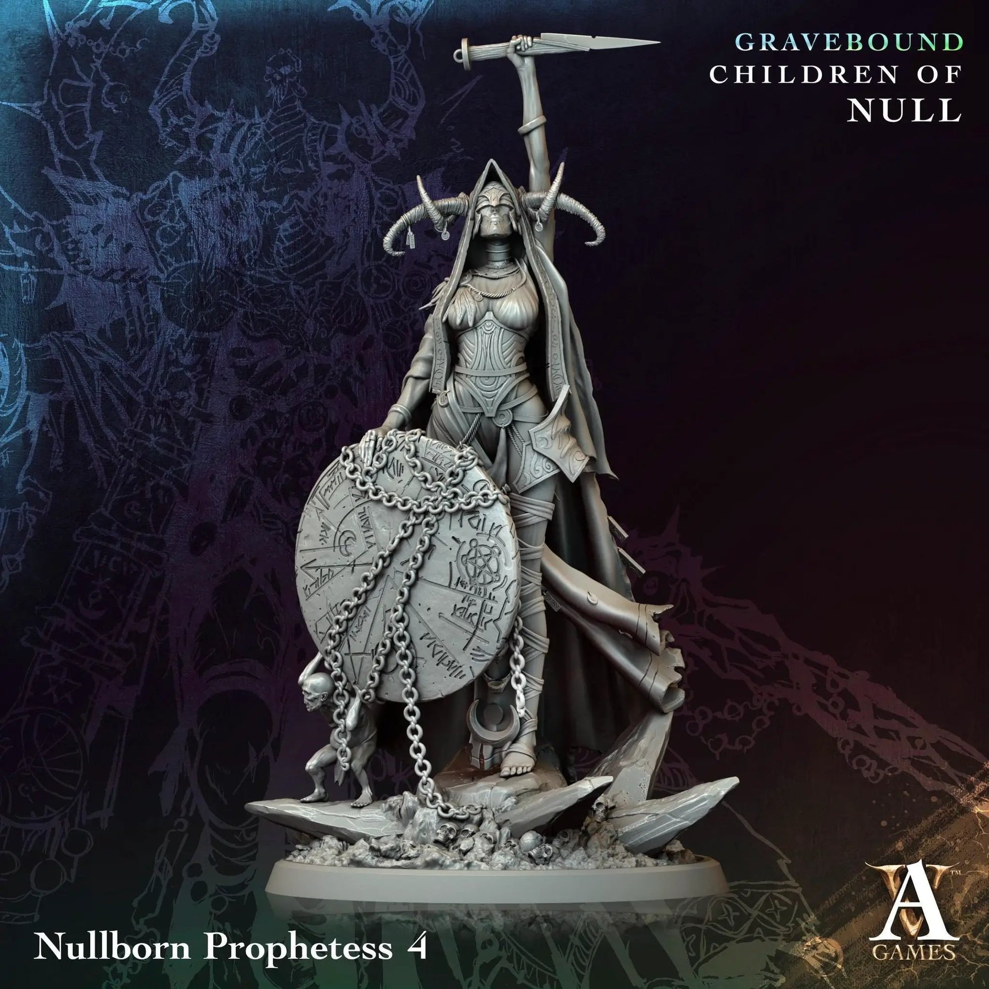 3D Printed Nullborn Prophetess by Archvillain Games by Last Hope Miniatures