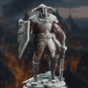 3D printed Nordic Paladin of Nature's Wrath miniature by Last Hope Miniatures, featuring detailed armor and nature-inspired design.