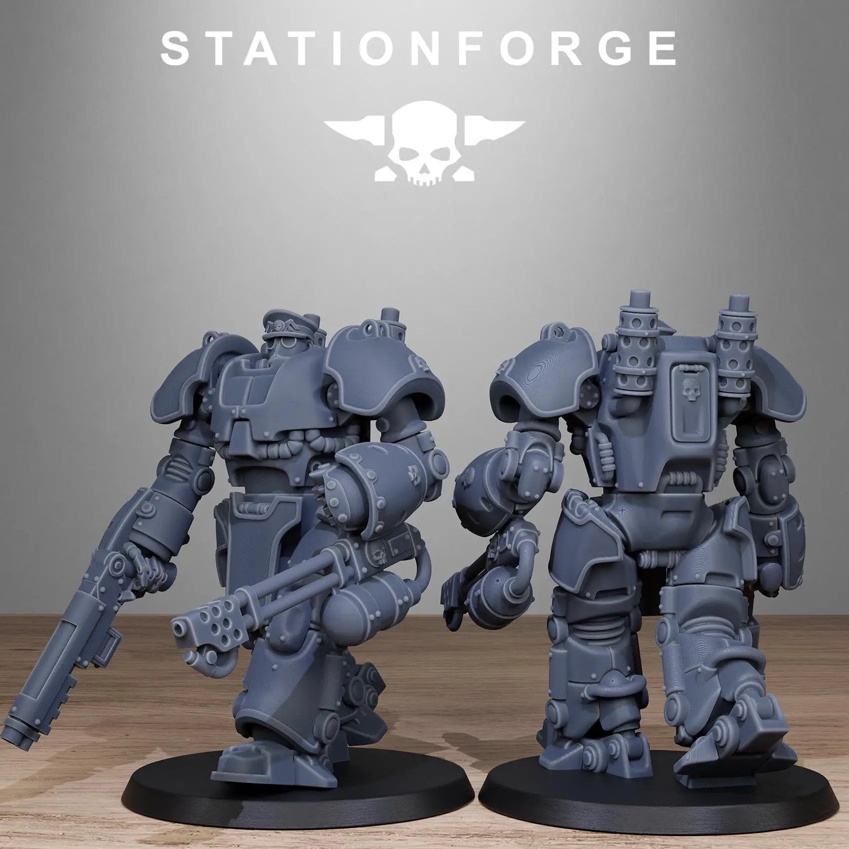 3D Printed GrimGuard Power Armor x5 by StationForge Miniatures by Last Hope Miniatures