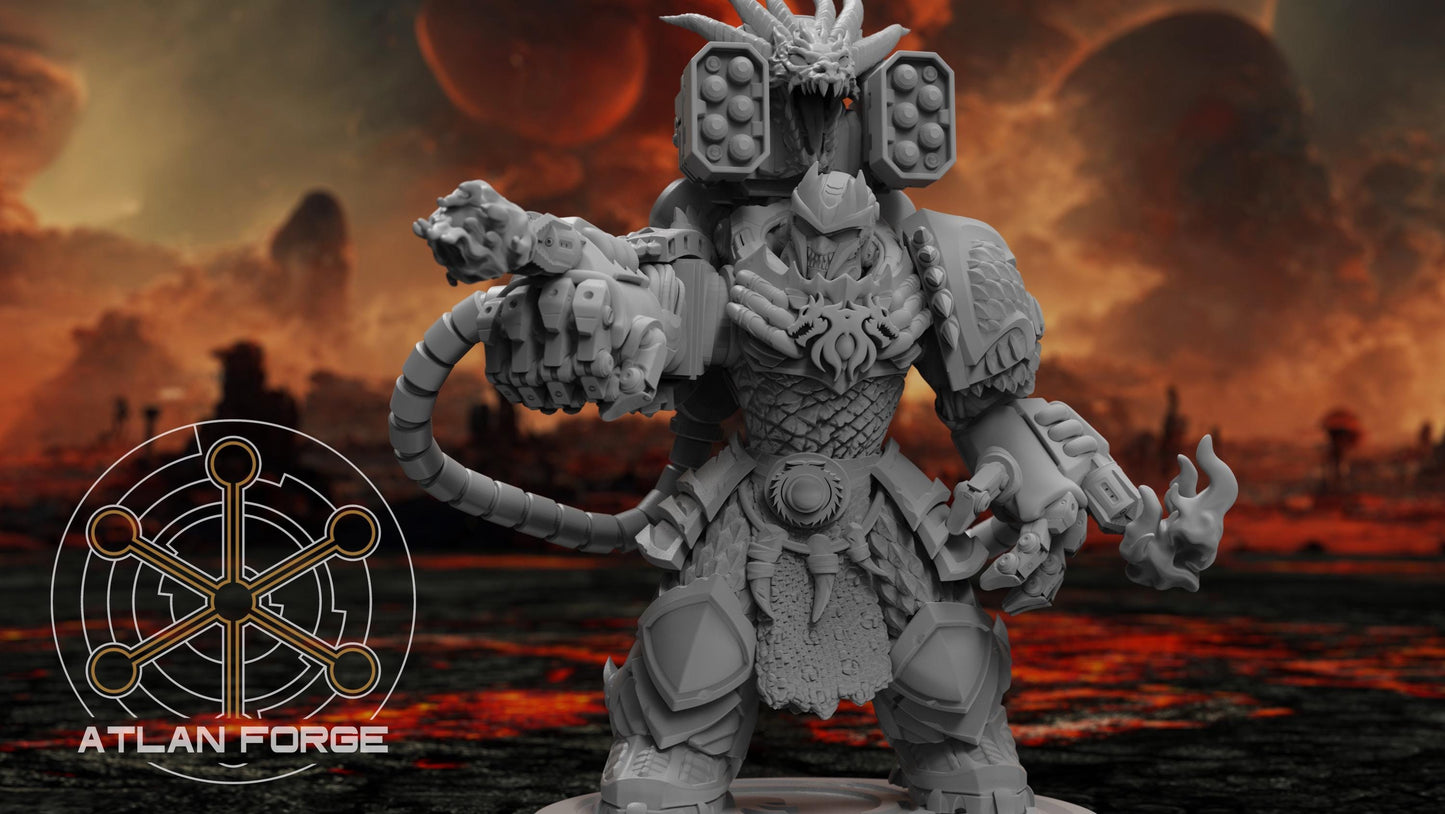 3d Printed Dragon Aegis Incandescents x3 by Atlan Forge Miniatures