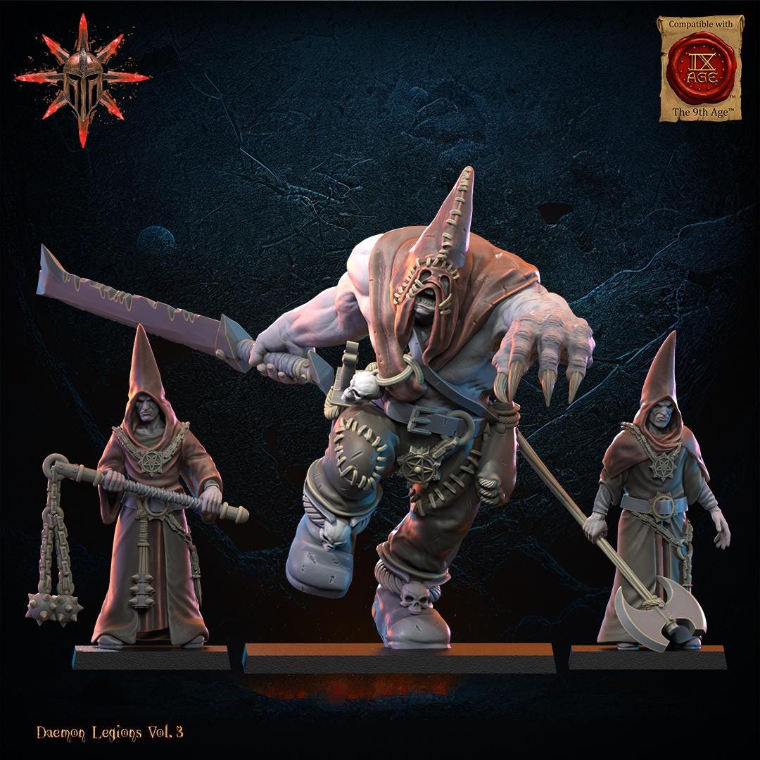 3D Printed Blessed and Archcultists by Lost Kingdom Miniatures