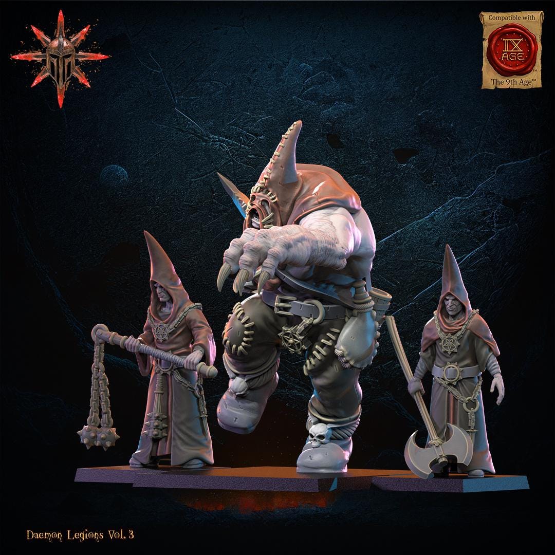 3D Printed Blessed and Archcultists by Lost Kingdom Miniatures