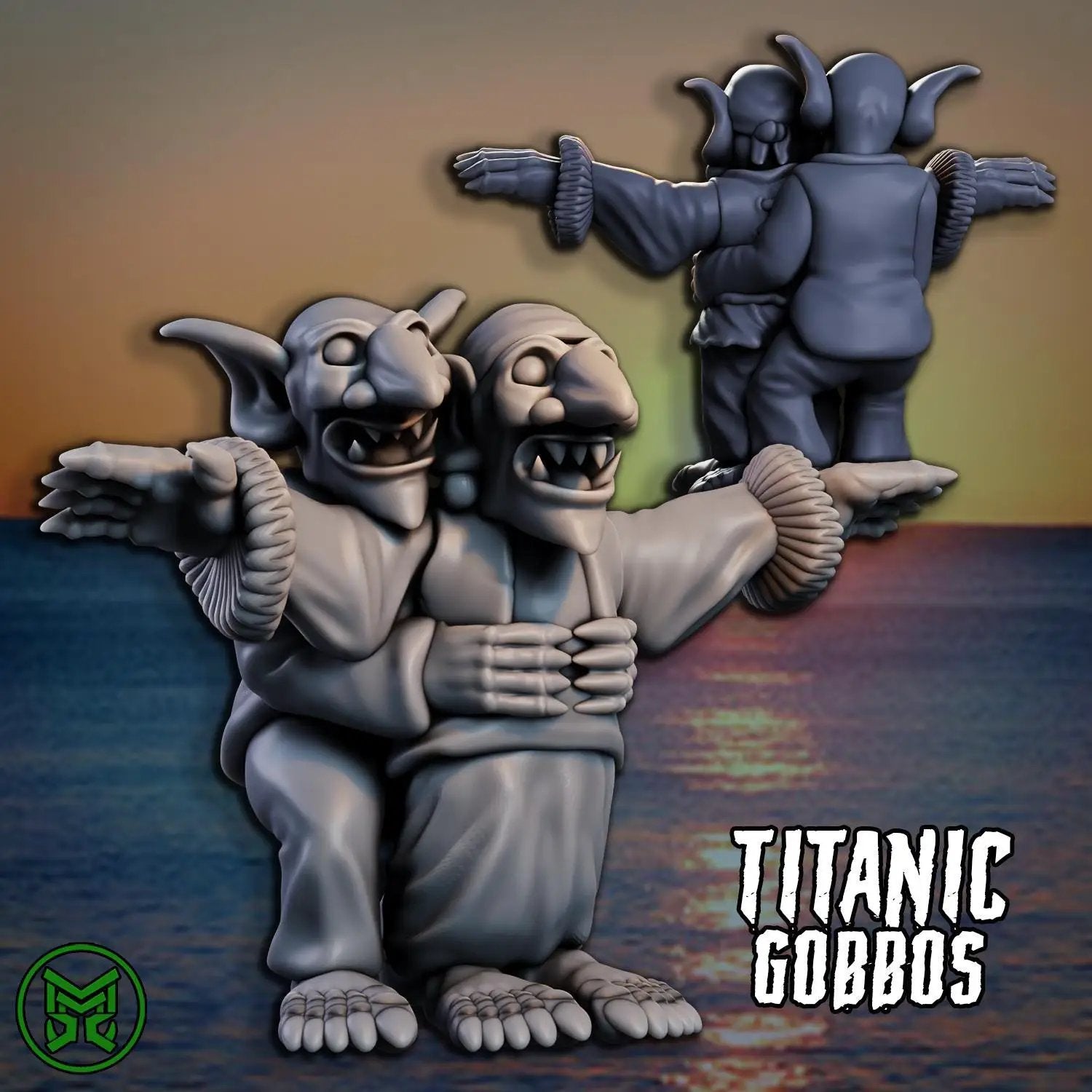 3D printed Titanic Gobbos miniatures by Last Hope Miniatures, featuring detailed goblin figures in a maritime theme.