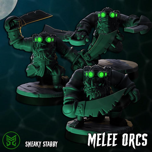3d Printed Sneaky Orcs by Mekka Miniatures