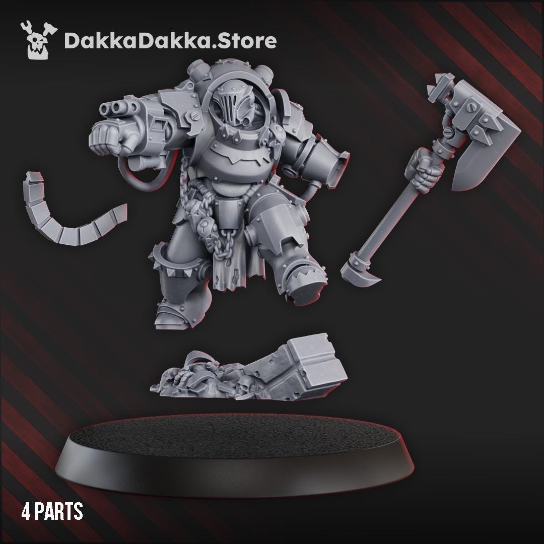 3d Printed Gorgwork Commander by DakkaDakka Miniatures