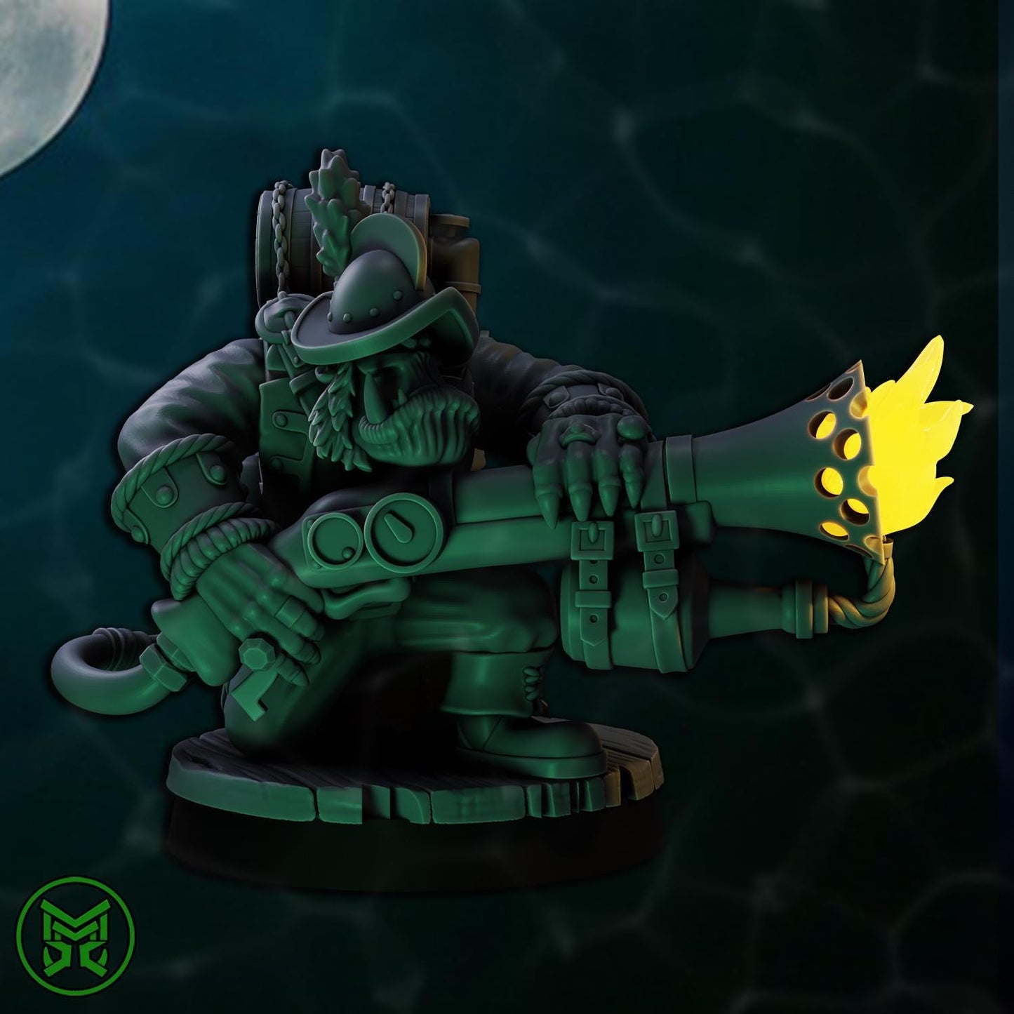 3d Printed Ork Pirate Commandos x4 by Mekka Miniatures