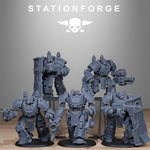 3D Printed GrimGuard Power Armor x5 by StationForge Miniatures by Last Hope Miniatures