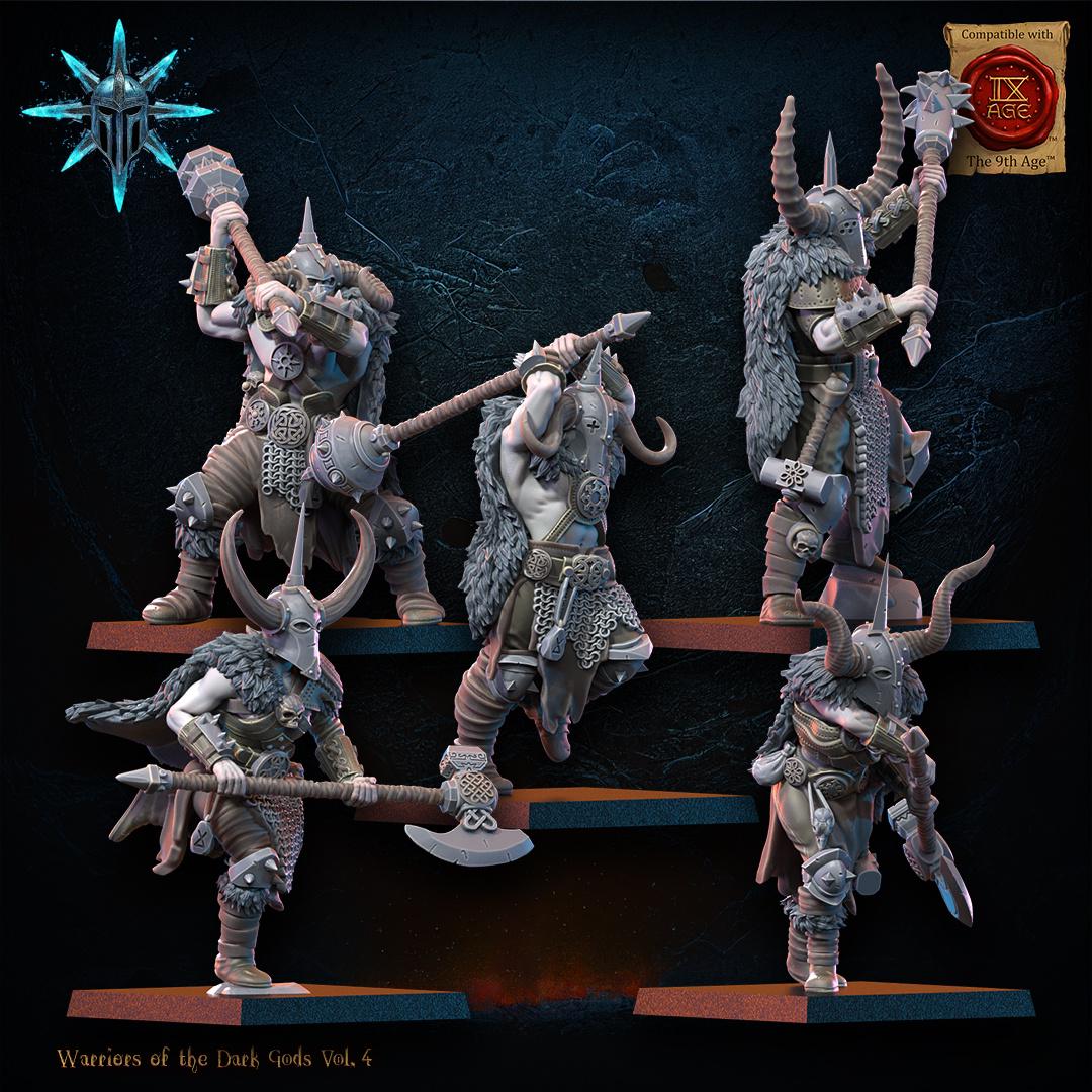 3D Printed Heavy Weapon Barbarian Regiment x10 by Lost Kingdom Miniatures