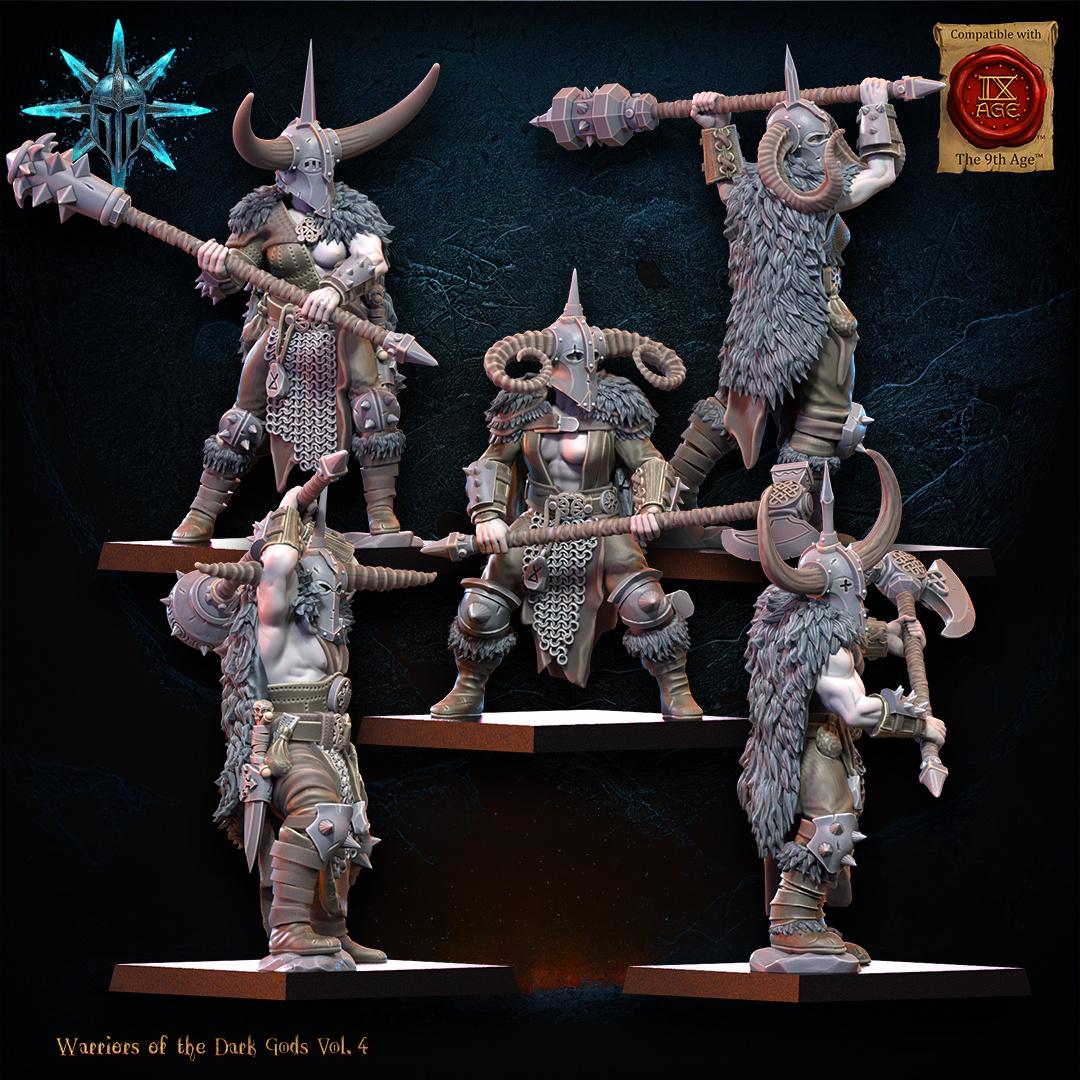 3D Printed Heavy Weapon Barbarian Regiment x10 by Lost Kingdom Miniatures