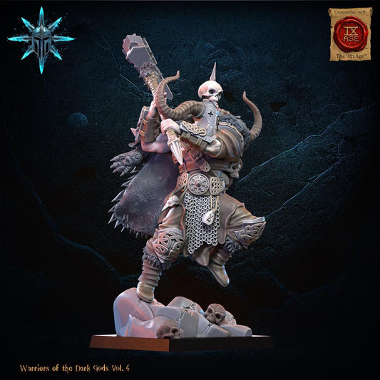 3D Printed Chaos Barbarian Chief by Lost Kingdom Miniatures