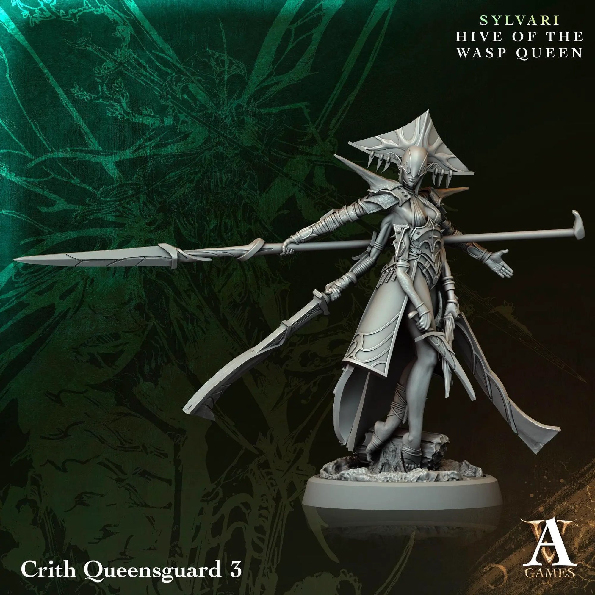 3D Printed Crith Queensguard by Archvillain Games by Last Hope Miniatures