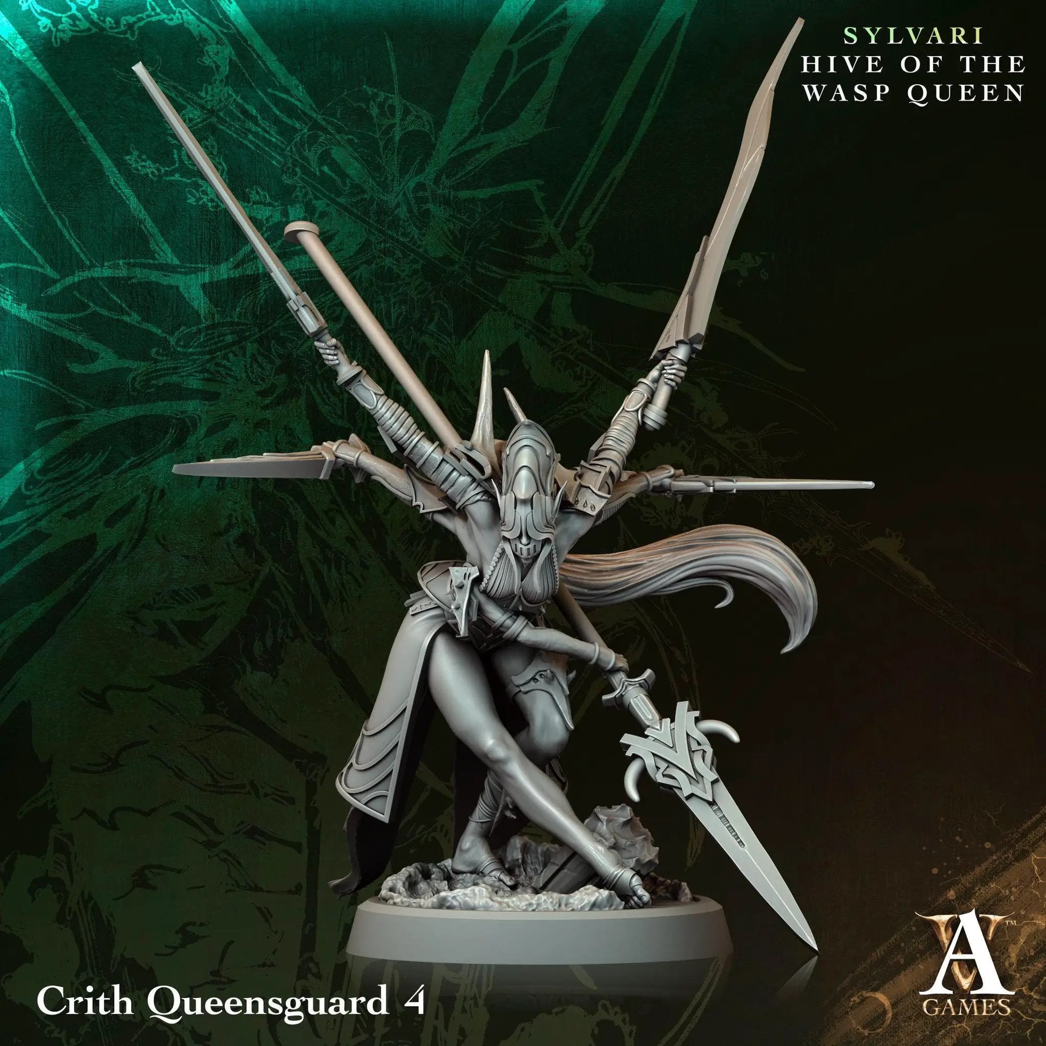 3D Printed Crith Queensguard by Archvillain Games by Last Hope Miniatures