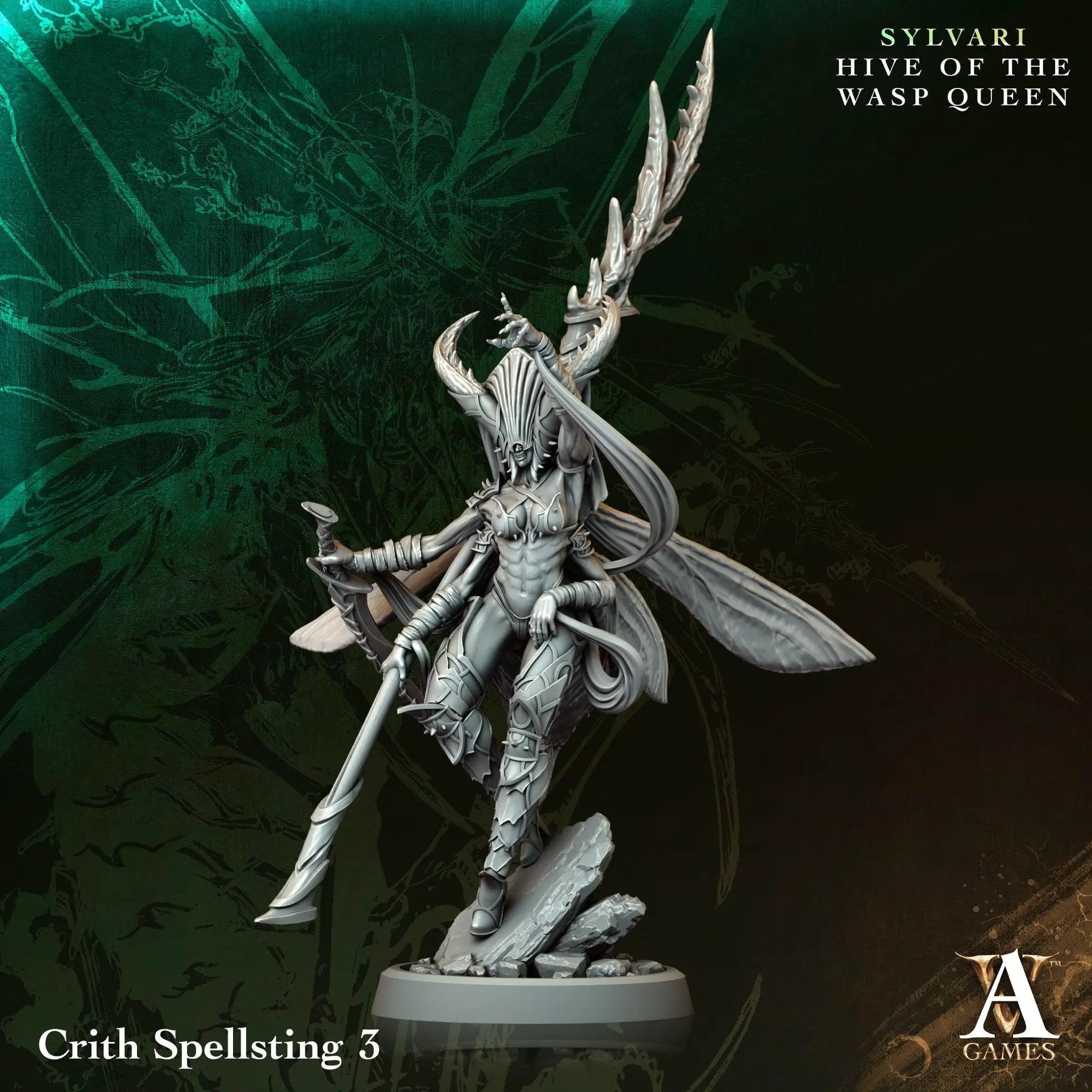 3D Printed Crith Spellsting by Archvillain Games by Last Hope Miniatures
