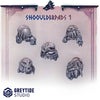 3d Printed Primal Hounds Shoulderpads #1 x10 by Greytide Studio by Last Hope Miniatures