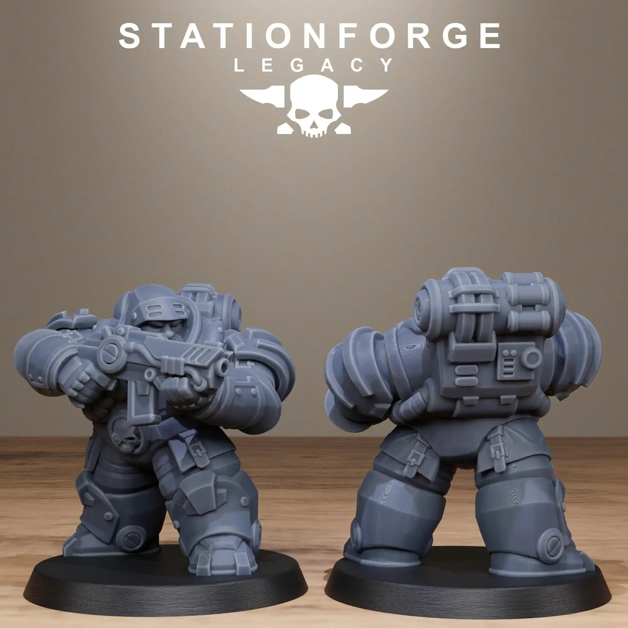 3D Printed Ironvale Heavies by StationForge Miniatures by Last Hope Miniatures