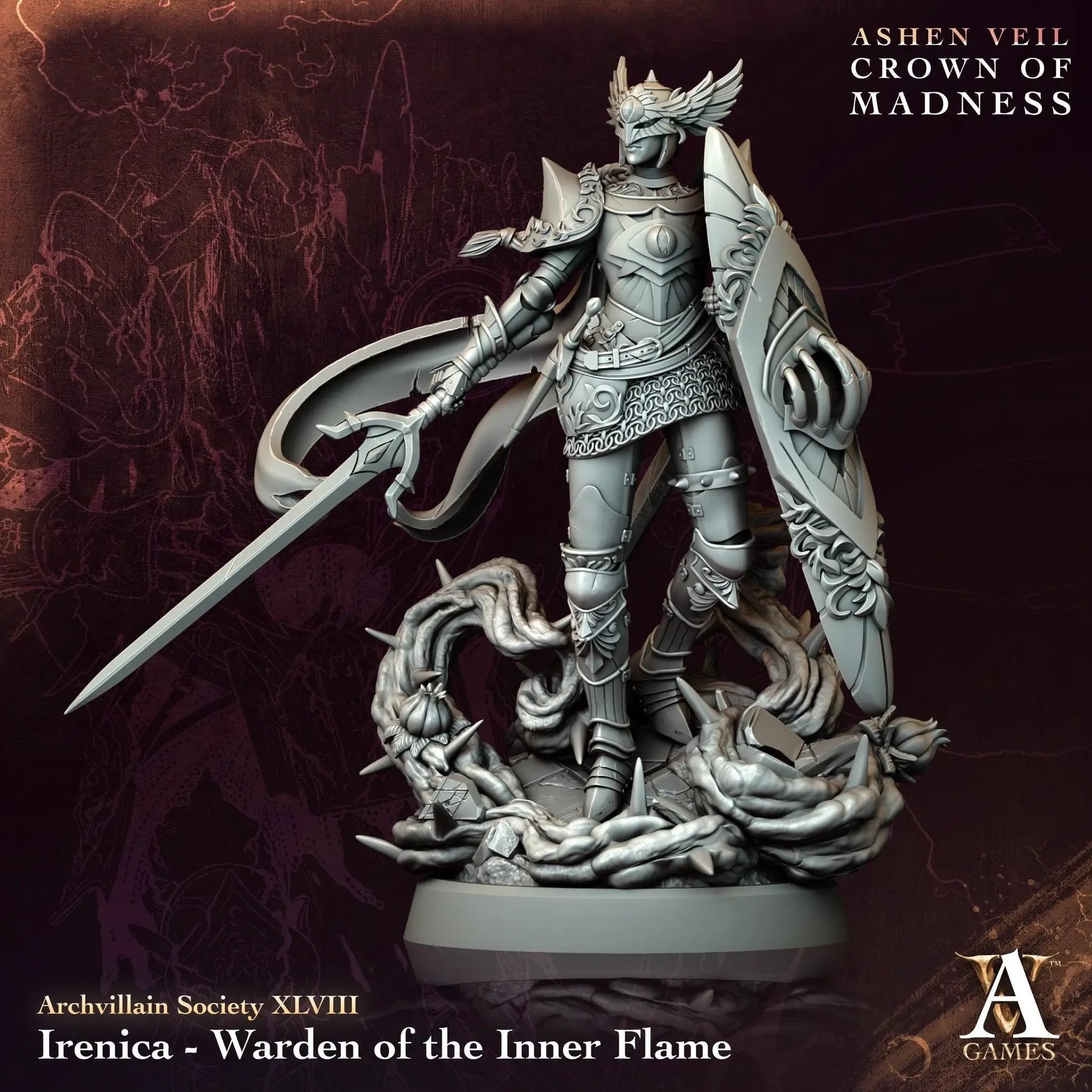 3D Printed Irenica - Warden of the Inner Flame by Archvillain Games by Last Hope Miniatures