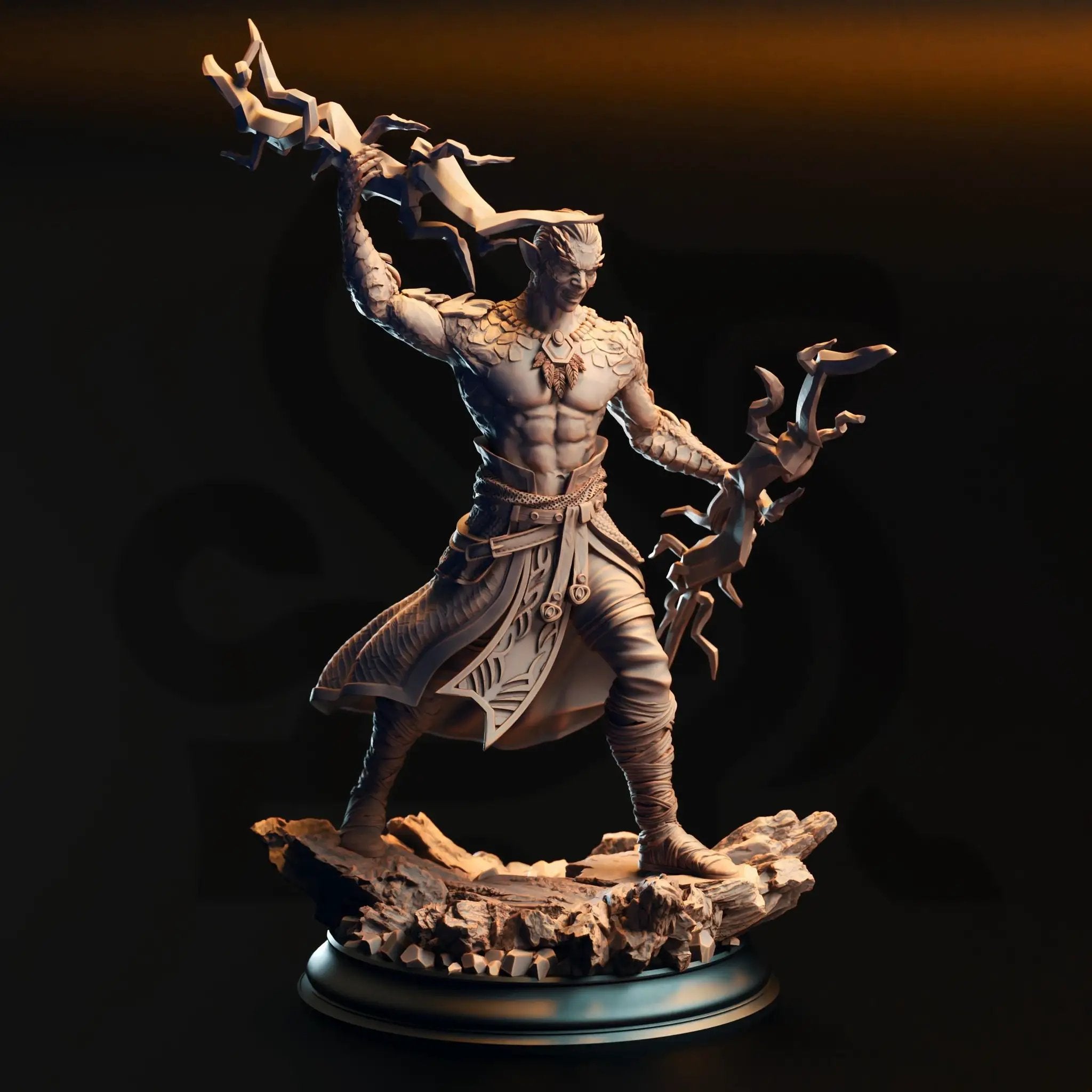 3D Printed Dragonsoul Sorcerer by DM Stash by Last Hope Miniatures