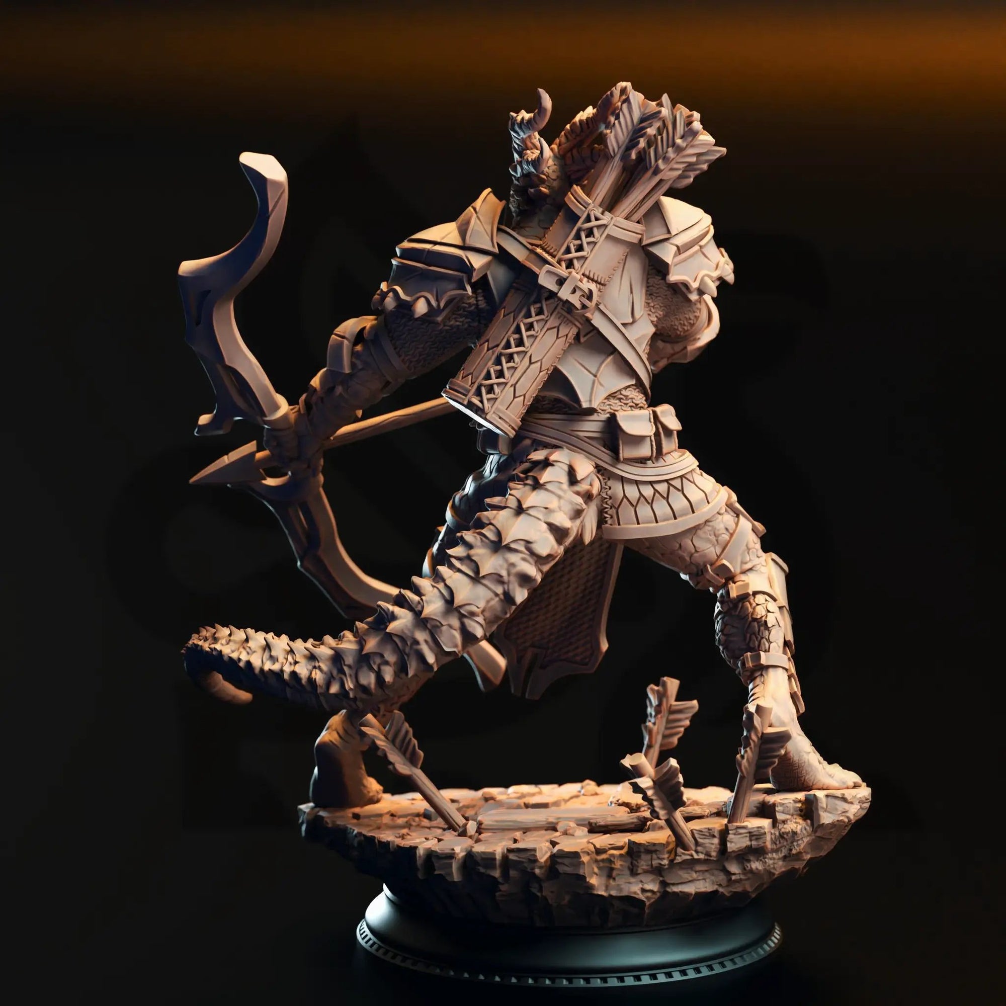 3D Printed Silver Dragonborn Knights x3 by DM Stash by Last Hope Miniatures