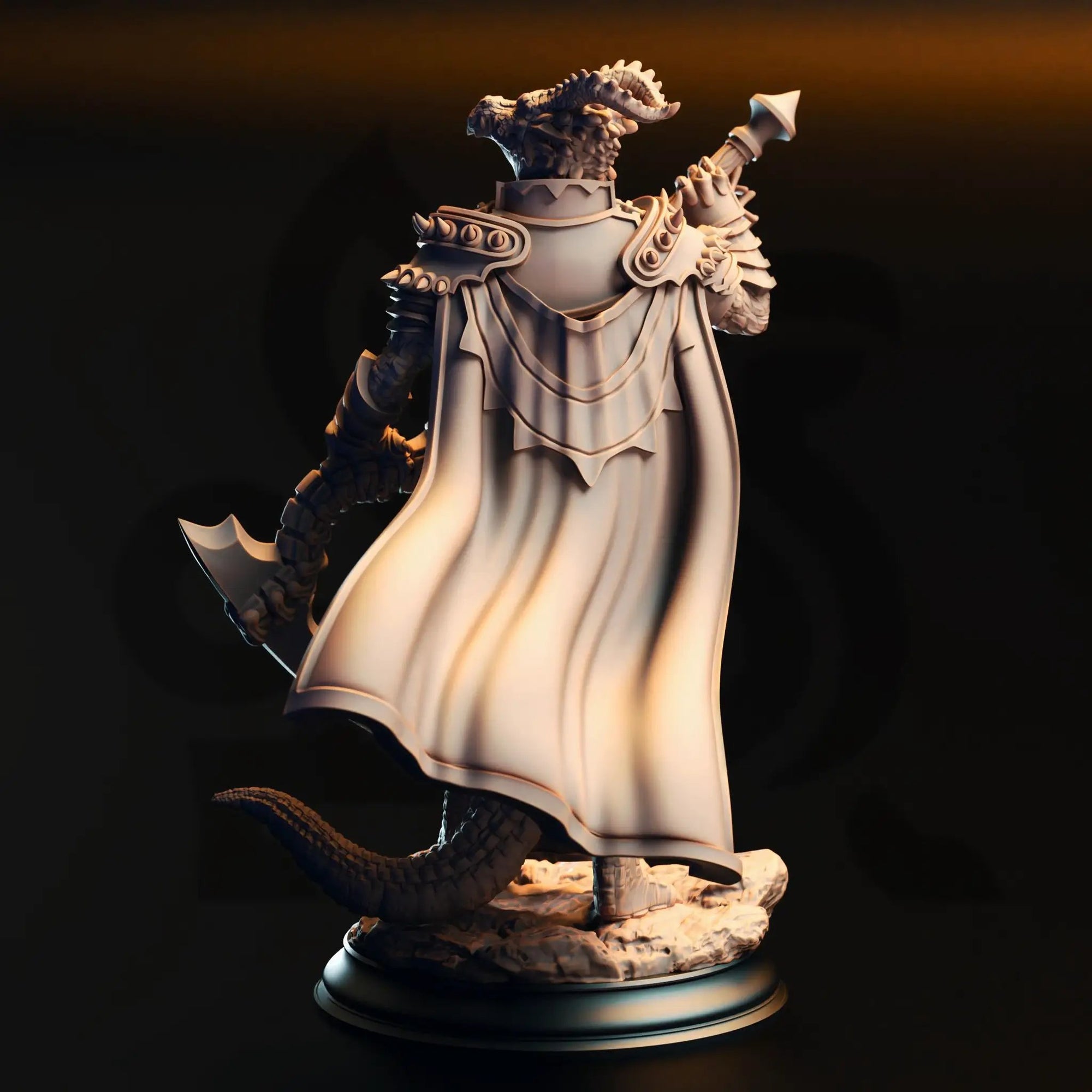 3D Printed Dragonborn Warlock by DM Stash by Last Hope Miniatures