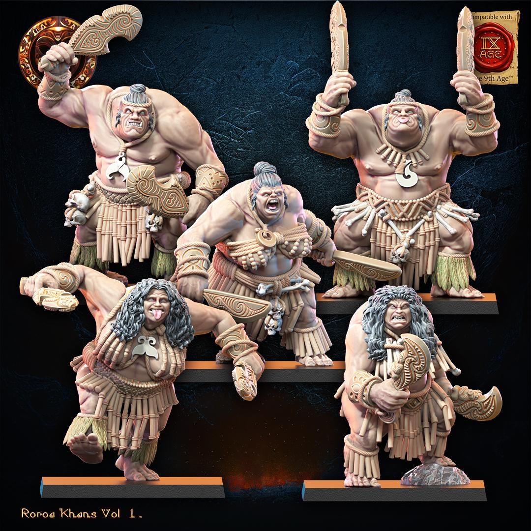 3D Printed Roroa Khans Regiment x10 by Lost Kingdom Miniatures