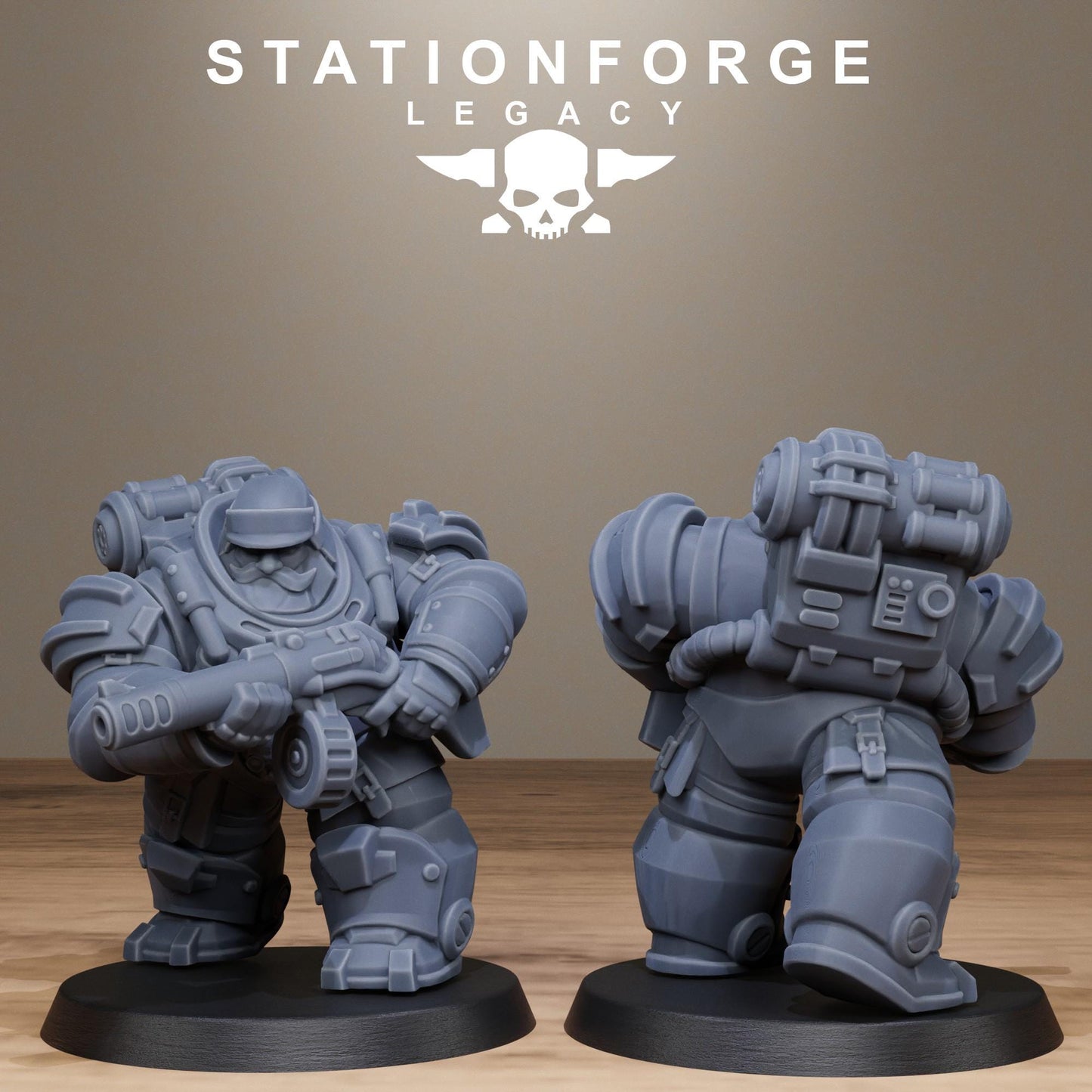 3D Printed Ironvale Heavies by StationForge Miniatures