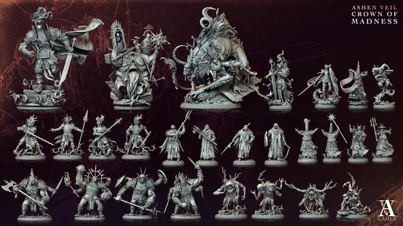 3D Printed Charudain The Forlorn Emperor by Archvillain Games