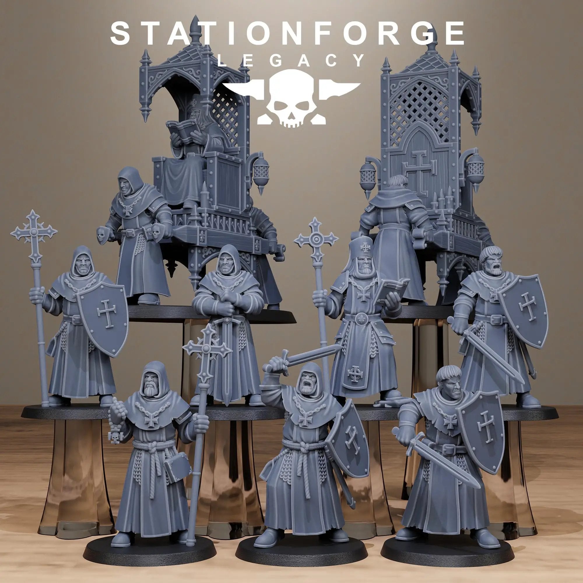 3D Printed Thorncrest Priests by StationForge Miniatures by Last Hope Miniatures