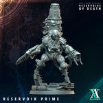 3D printed Reservoir Prime miniature by Last Hope Miniatures for Archvillain Games, featuring detailed sci-fi design.